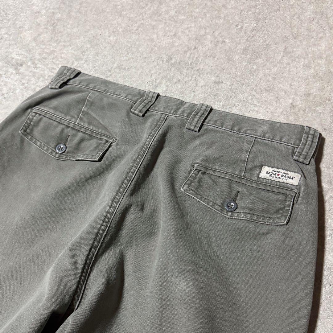 00s エディーバウアー ベイカーパンツ L字ポケット カーキ フェードカラー