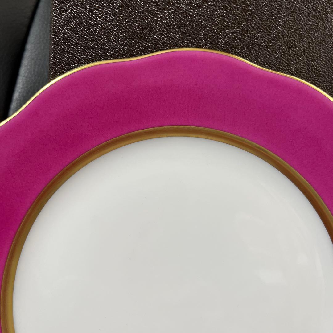 売り切り価格［新品］Herendシルクリボン(ピンク) デザートプレートセット