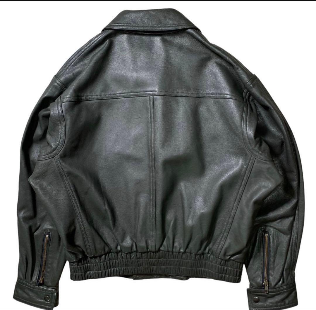 は*う様 80s real leather short bomber blous