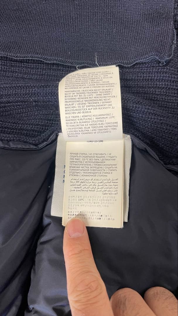 MONCLER ネイビー ダウンニットベストXXL 身幅54〜56cm