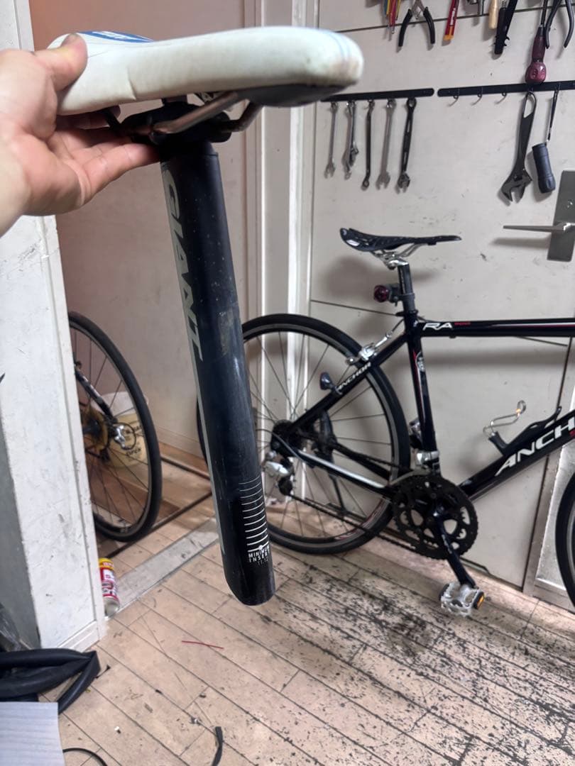 専用フレームセットGIANT-FCR-フラットバーロード ブラック/ブルー