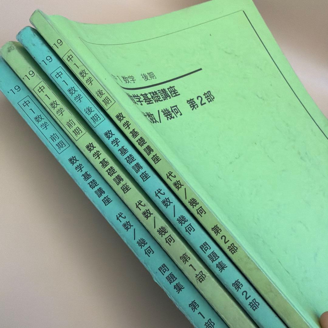 鉄緑会中１数学基礎講座 代数/幾何 通年セット 解説板書付き