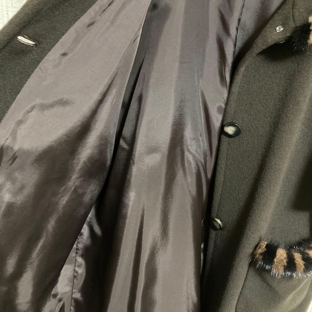 BROCHEbyDANA 上質アンゴラウール　羽織り　ライトコート　ミンク使用