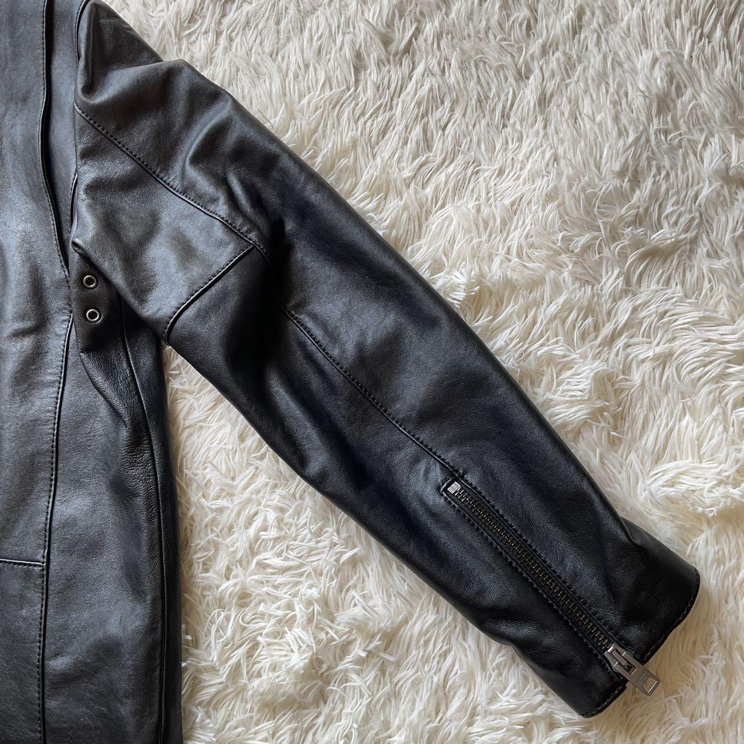 未使用級✨COACH レザージャケット　シングルライダース　L 黒　88799