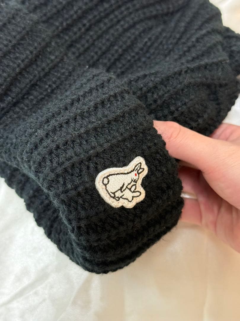 FR2 Bunny Ears Beanie ニット帽　ブラック