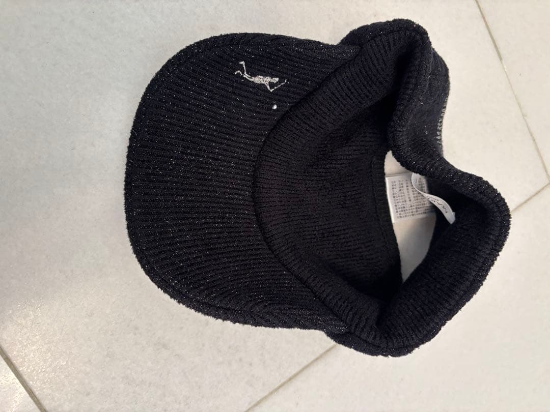 Runa様 & LONA 2024黒 ニットバイザー ストーン付き 超美品