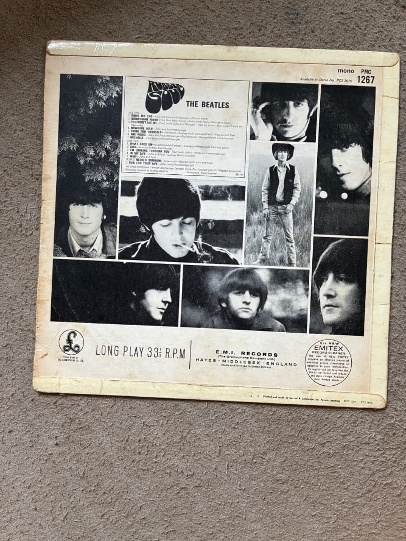 The Beatles Rubber Soul モノラル LP 1267