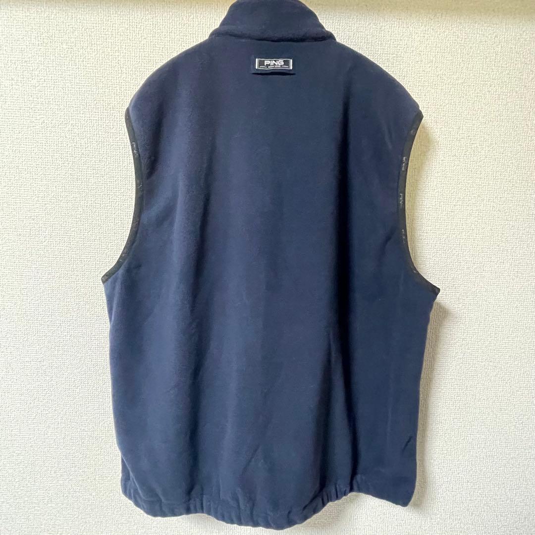 PING 3WAY ジャケット ブルゾン ライナーベスト フーディ 紺 LL