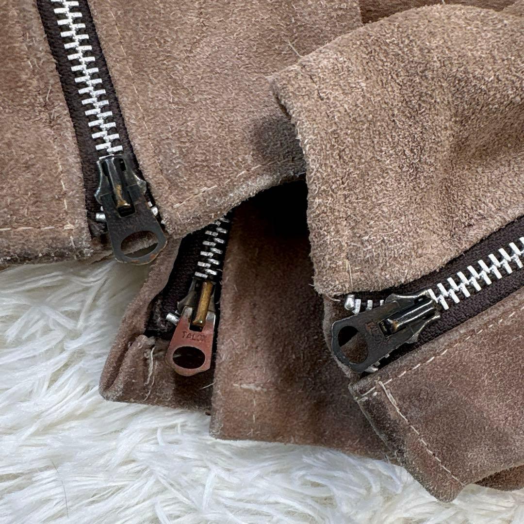 ✨希少・レースアップ✨ショット　レザージャケット　プルオーバー　スエード　米国製