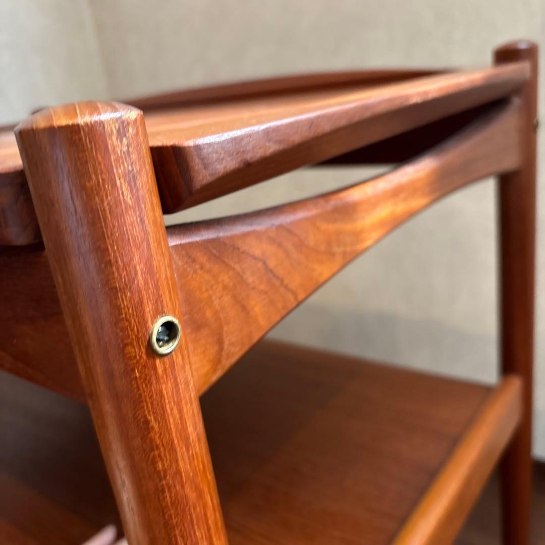 木製キッチンワゴン 2段棚付き