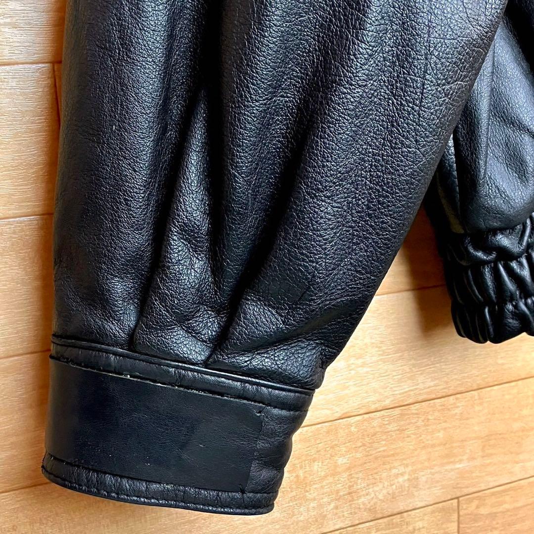 XL レザージャケット レザーブルゾン 90's シープレザー 本革 ブラック
