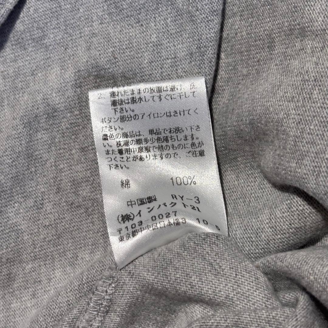 【ラガーシャツ】ラルフローレン　グレー　長袖ポロシャツ　Mサイズ