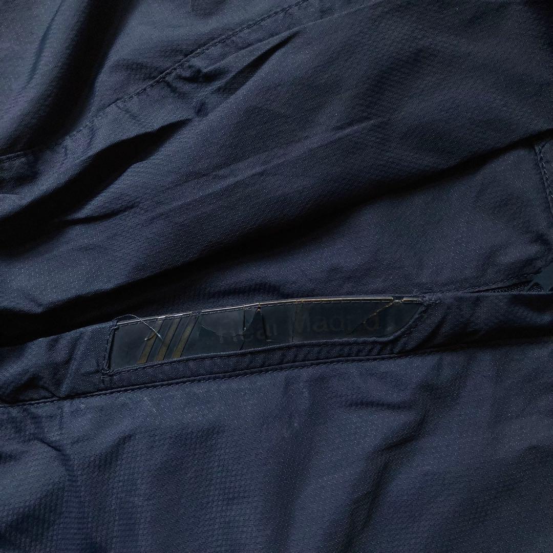 adidas レアルマドリード ナイロンジャケット スペインサッカー チームロゴ