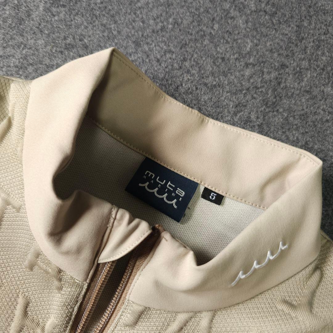 【ムータマリンゴルフ】人気エンボスロゴ総柄 長袖ゴルフブルゾンジャケット5