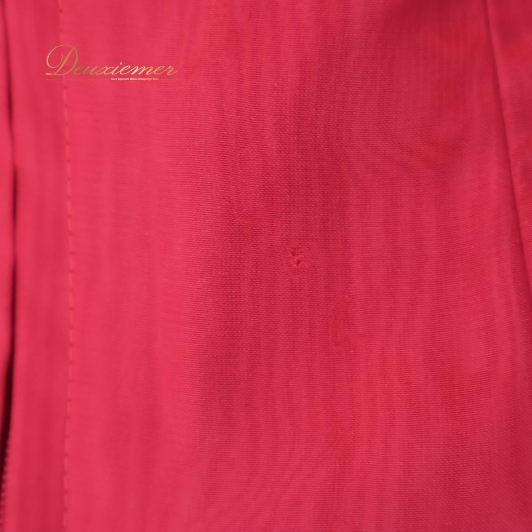 【フラメンコ衣装】レッド ブラウス トップス 赤 長袖 フリル レース 軽い