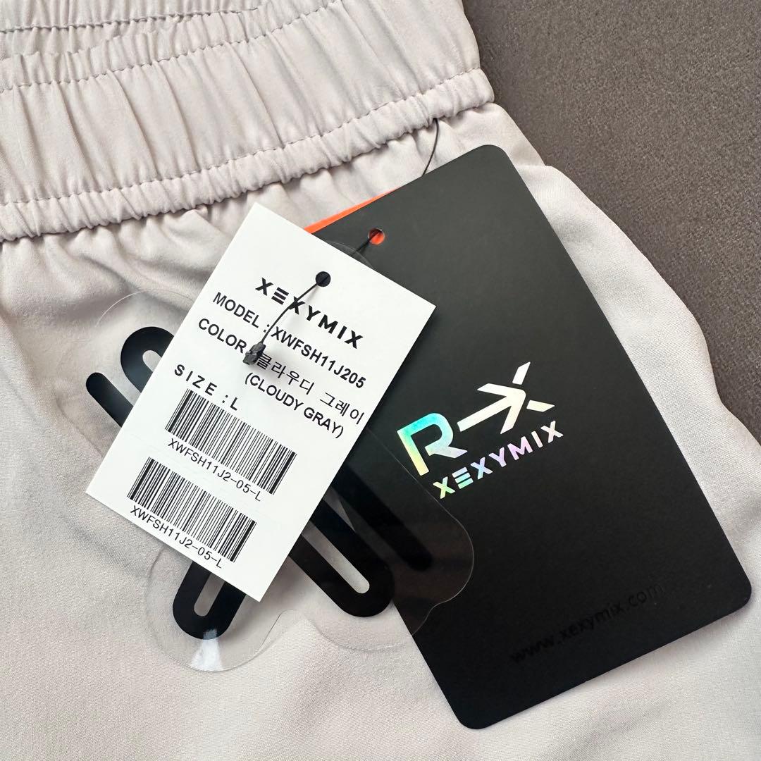 MN382 新品 XEXYMIX ショートパンツ L グレー レギンス付き