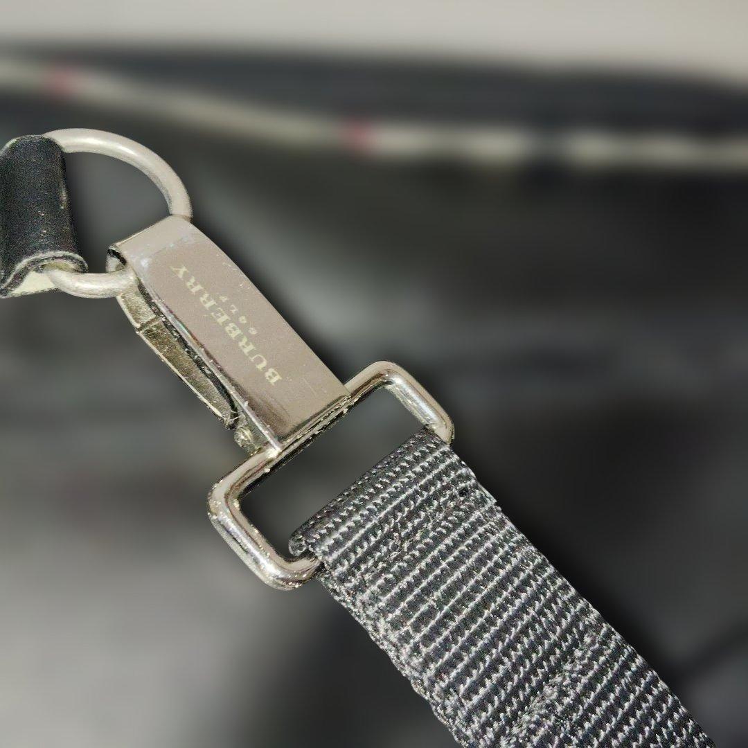 BURBERRY GOLF 黒 ゴルフバッグ　バーバリー　革