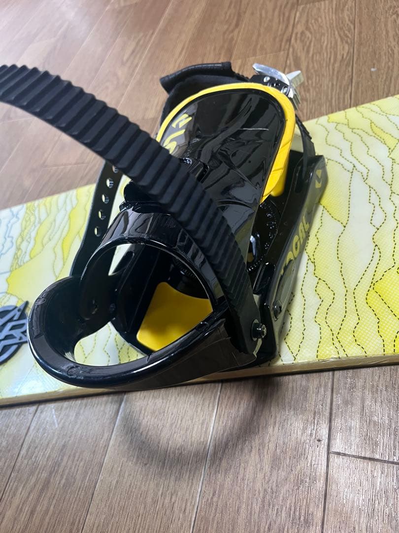 スノーボード147cm、ビンデイング付け