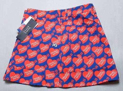 新品 パーリーゲイツ ゴルフ　ハート柄 ストレッチスカート/1(M)