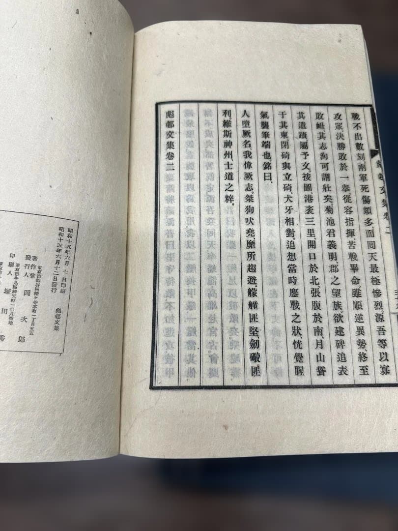 彪邨文集 天地 全2冊 和本 唐本 古書