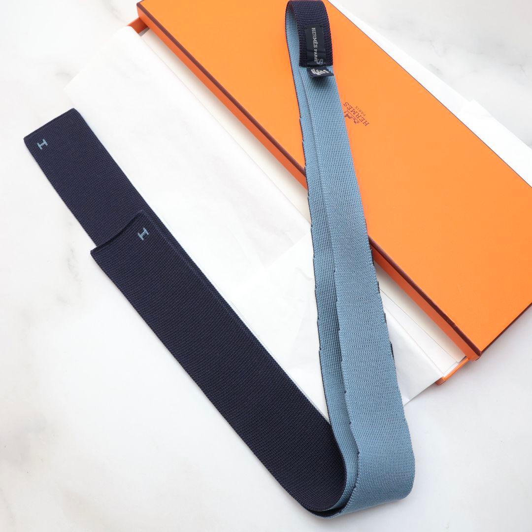 ソルド品 HERMES エルメス 未使用リバーシブル ネクタイ ニットタイ