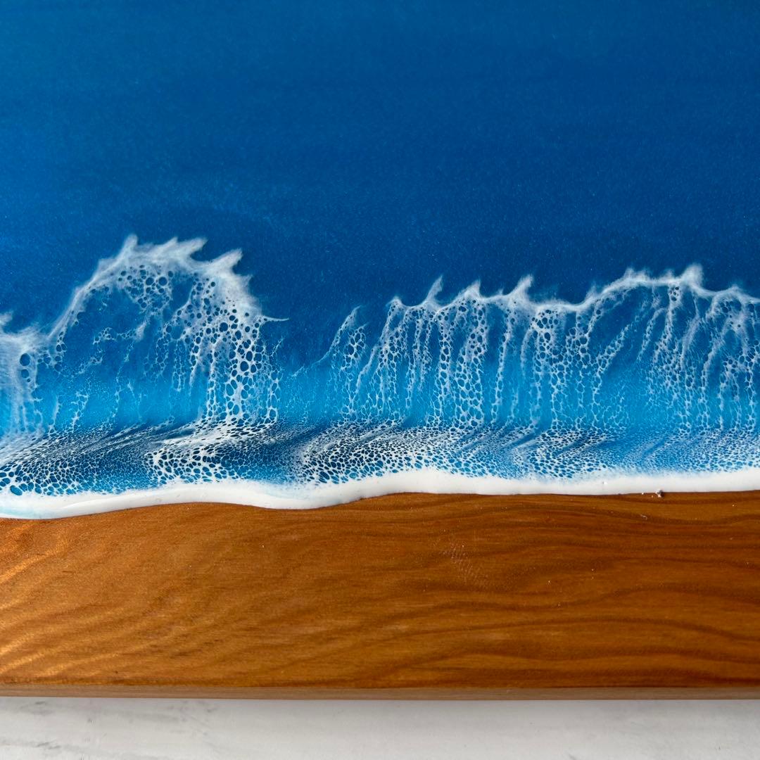 レジン花瓶台　木製花瓶台　花台　飾り台　フラワースタンド　ディスプレイ台　天然木