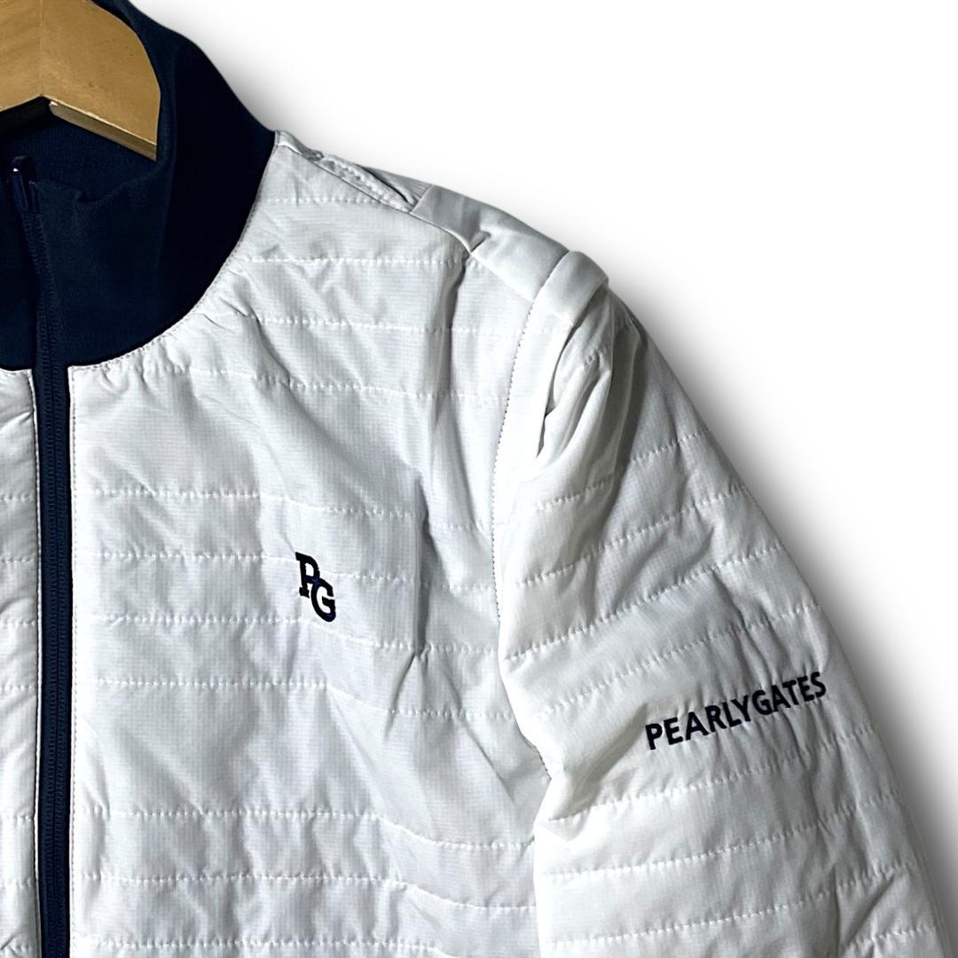 定価57200円 5 パーリーゲイツ リバーシブル ブルゾン ベスト 紺×白