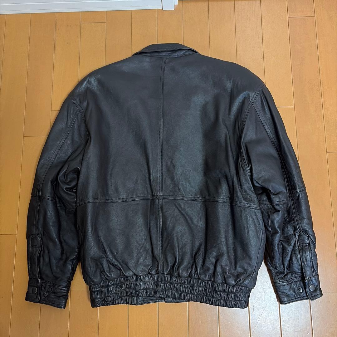 90s MEN’S ROBO ラムレザー　ライダースジャケット　短丈　L