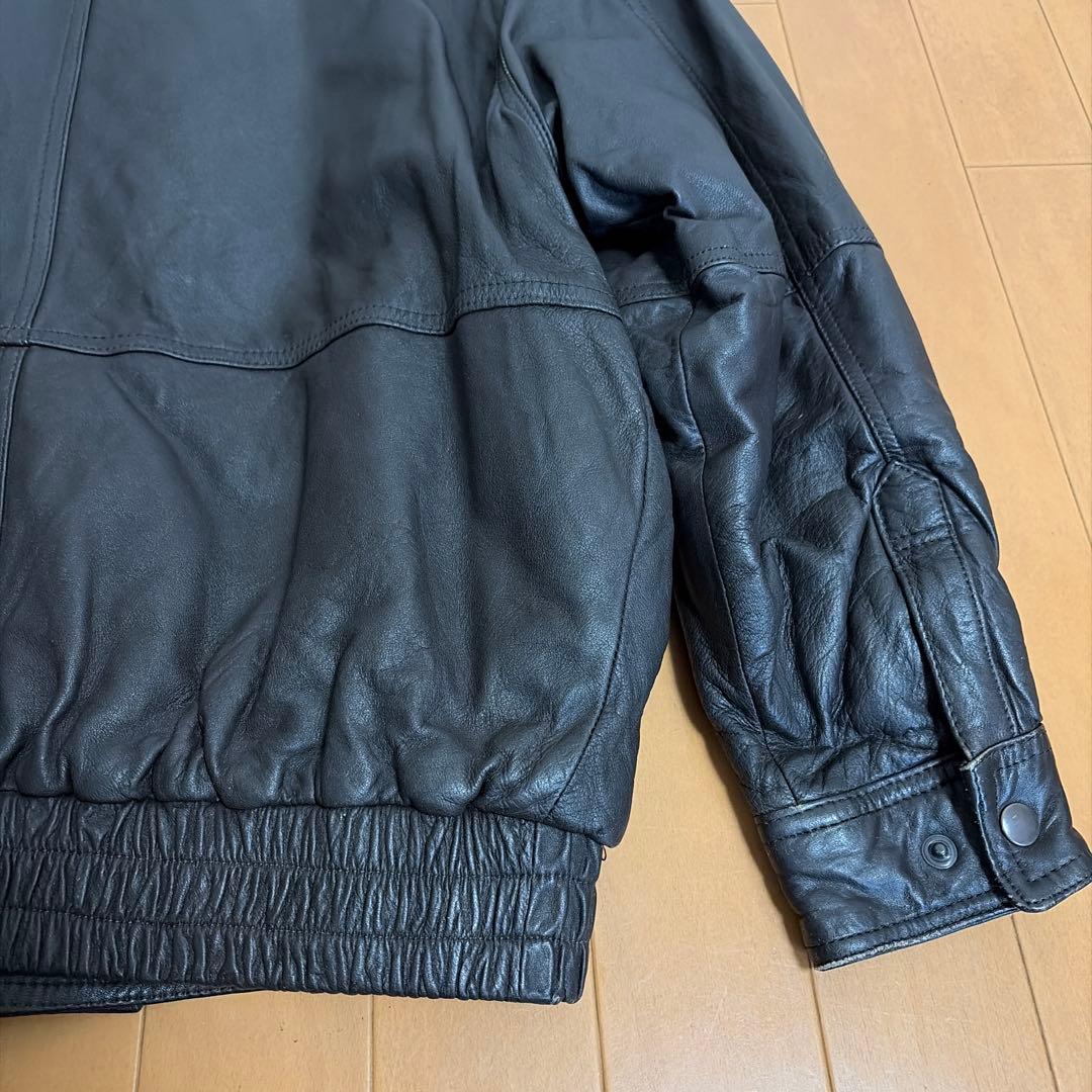 90s MEN’S ROBO ラムレザー　ライダースジャケット　短丈　L