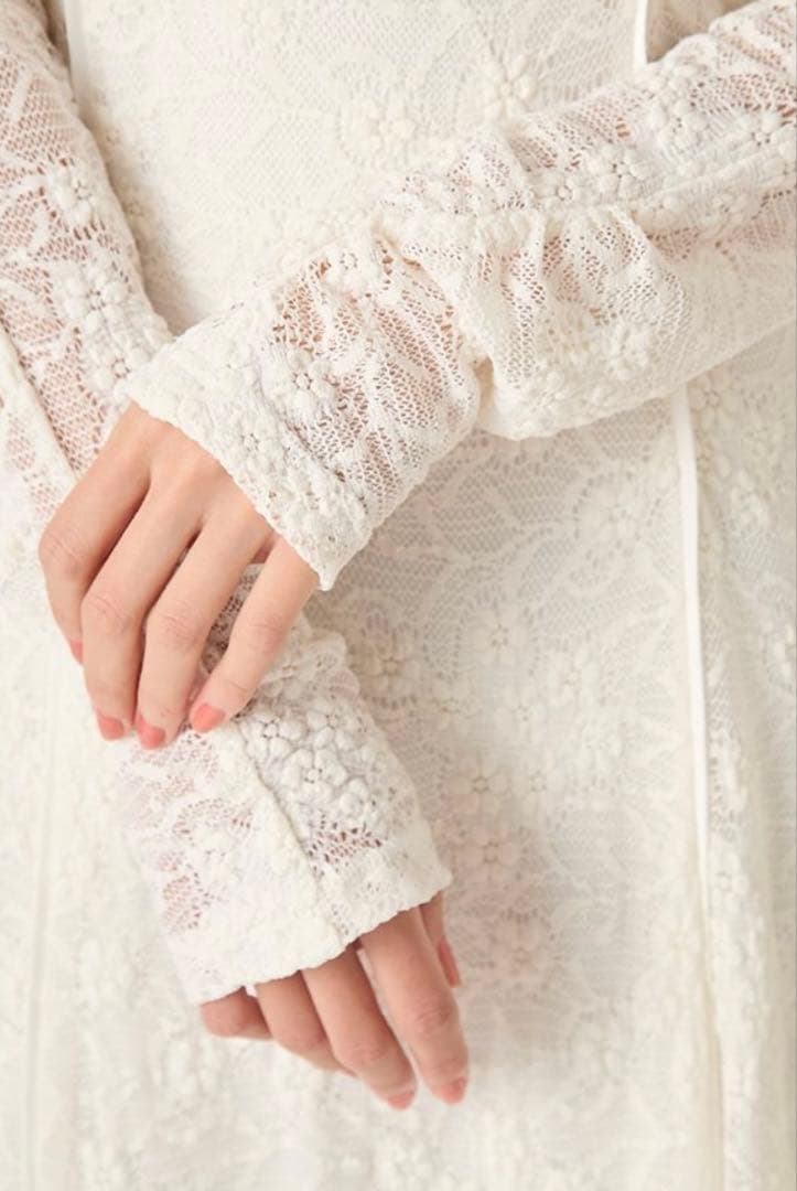 FRAY I.D スクエアネックストレッチレースワンピース フレイアイディー