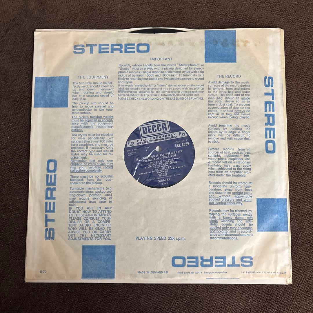 Caravan if I could do it … UK初回盤LP キャラバン