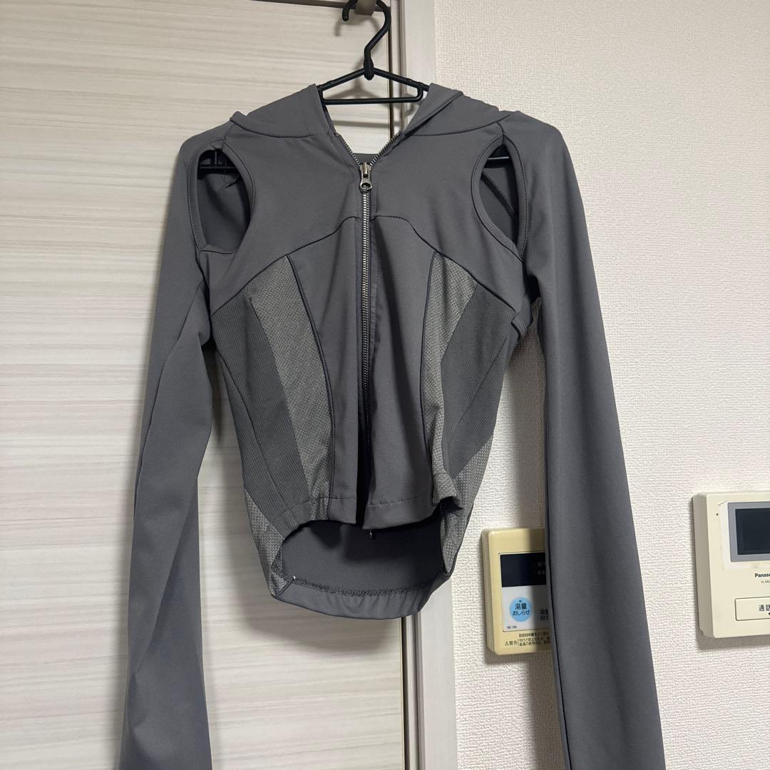 FLAREUP グレー フルジップ パーカー