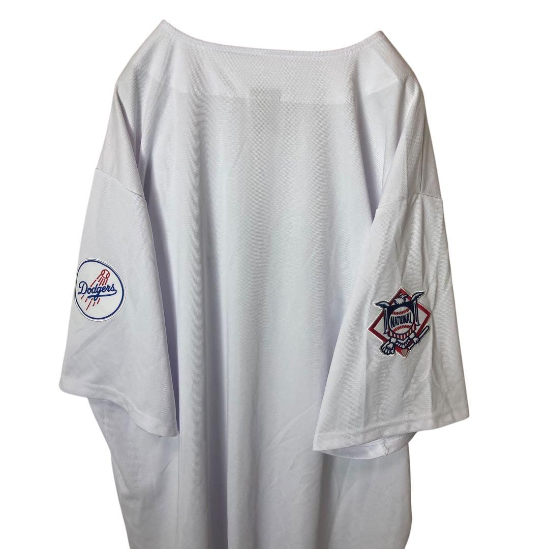 希少ロサンゼルスドジャースユニフォームベースボールシャツ2XLビッグサイズ