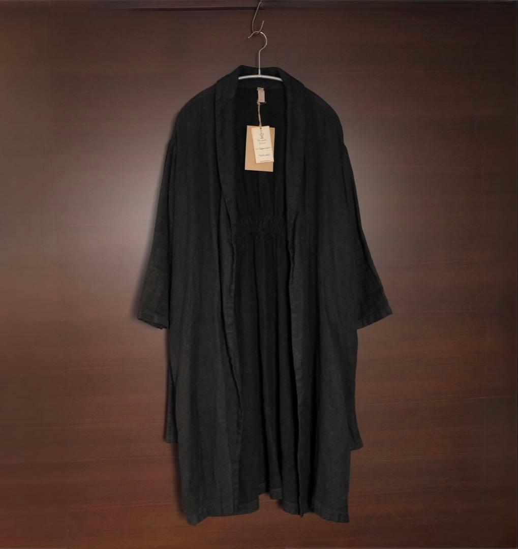 マキマロ ヘリンボーンローブコート