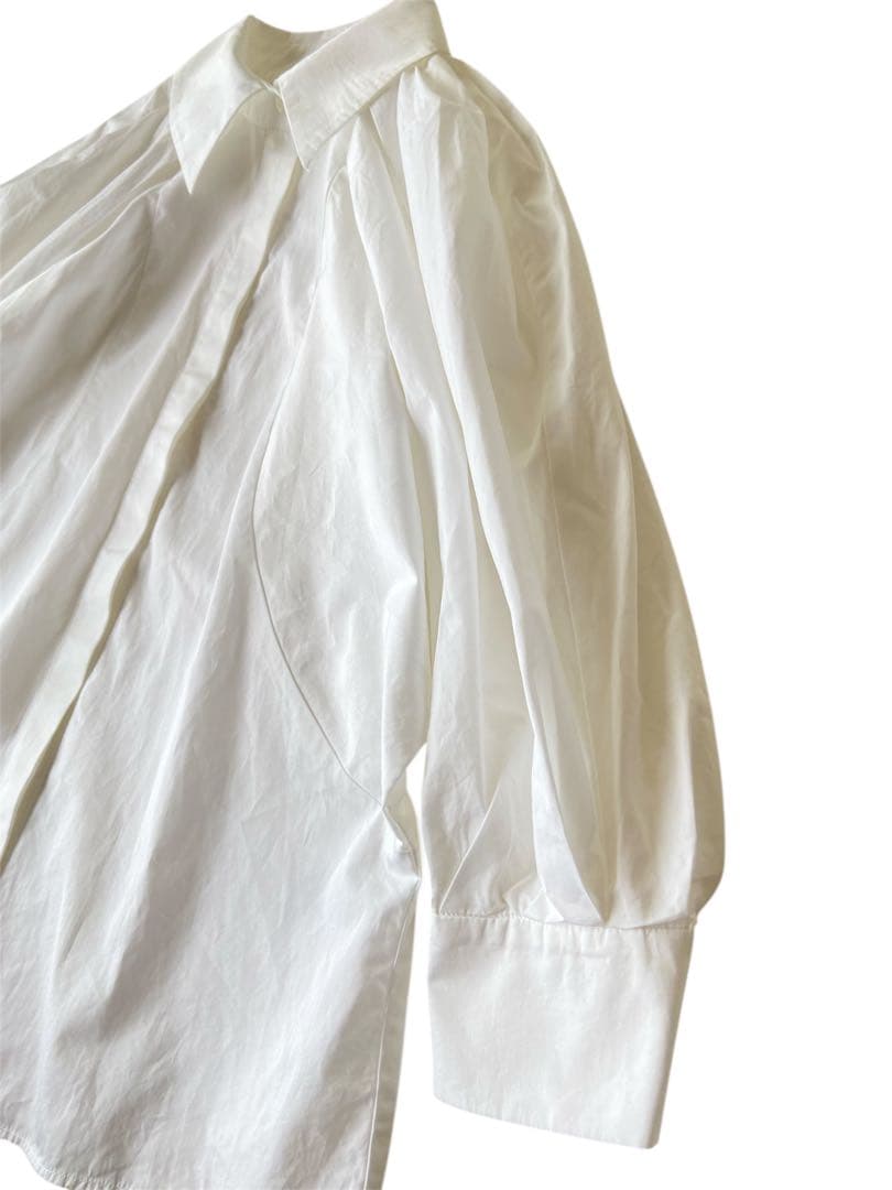 EVA MANN Paula コットンボリュームスリーブブラウス エヴァマン 白