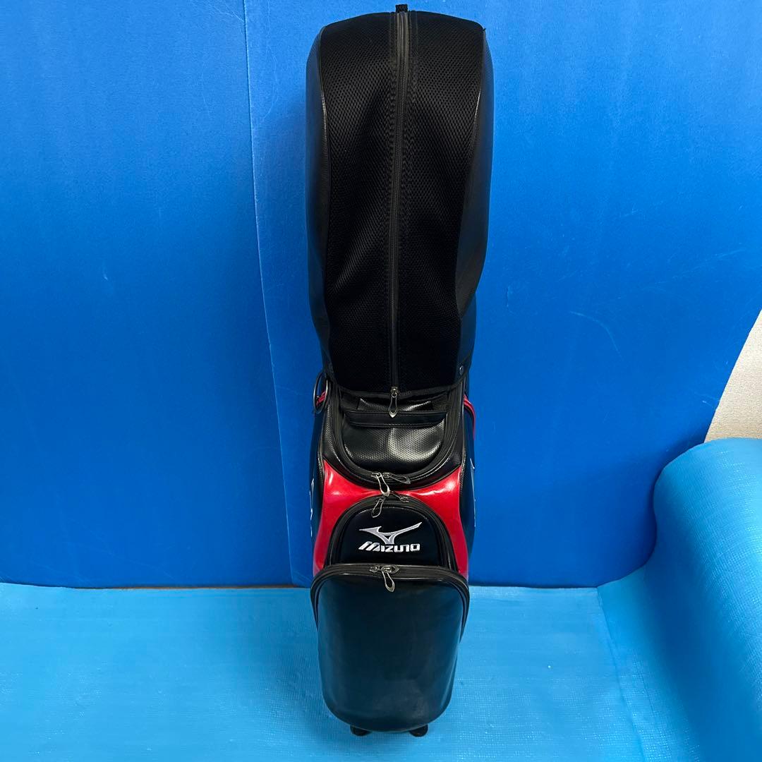 Mizuno ゴルフバッグ 黒/赤3点式ベルト