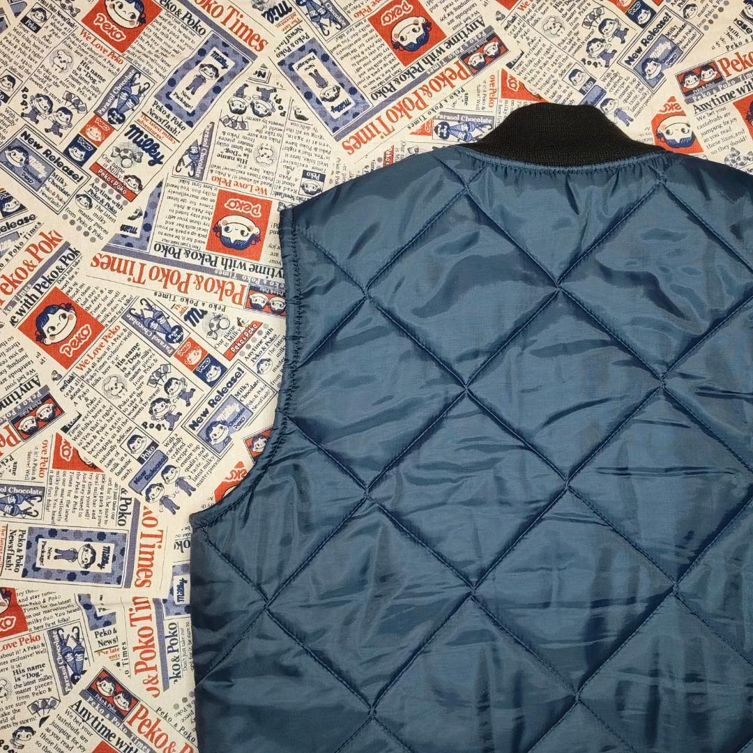 激レア 70s BIG SMITH 三角タグ キルティングベスト ネイビー M