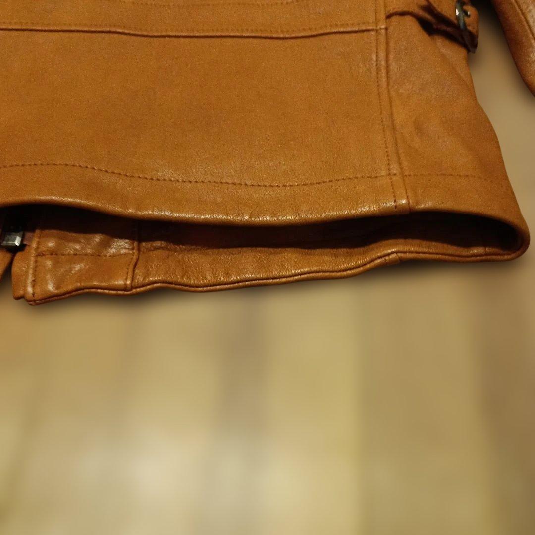 たけ　【極美品】AVIREX シングルライダース 羊革 Lサイズ