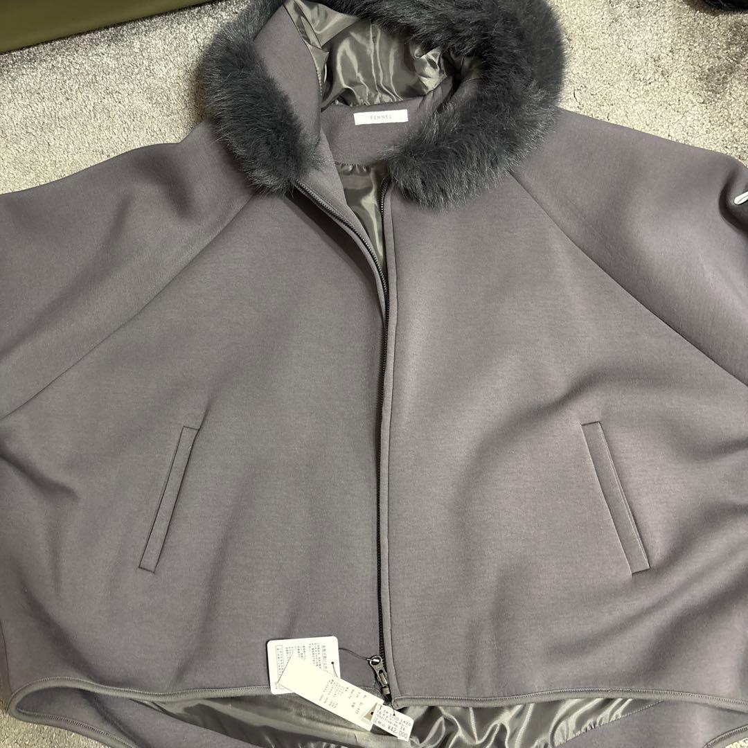 新品タグ有りヤマダヤFENNEL ファーポンチョコート定価42000円