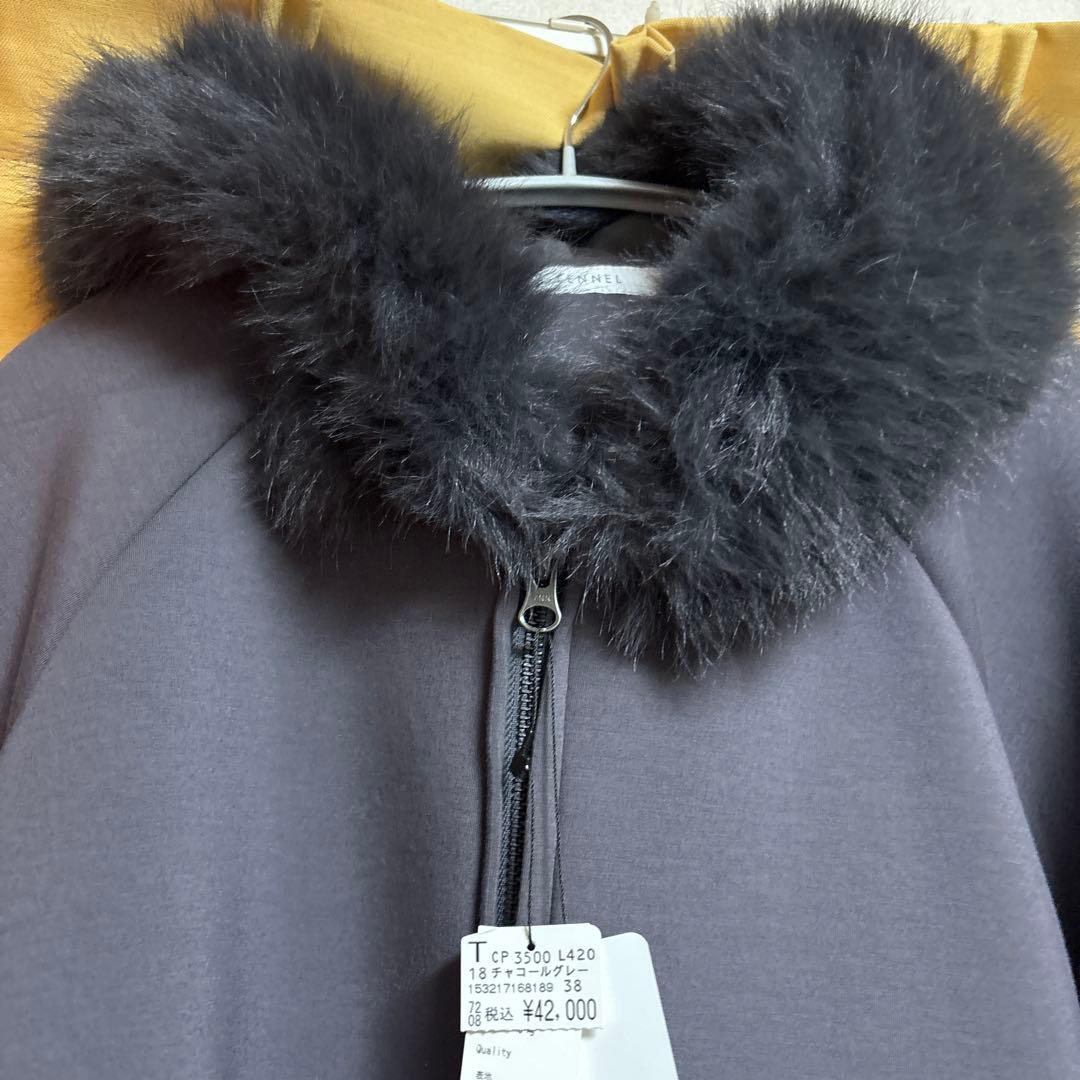 新品タグ有りヤマダヤFENNEL ファーポンチョコート定価42000円