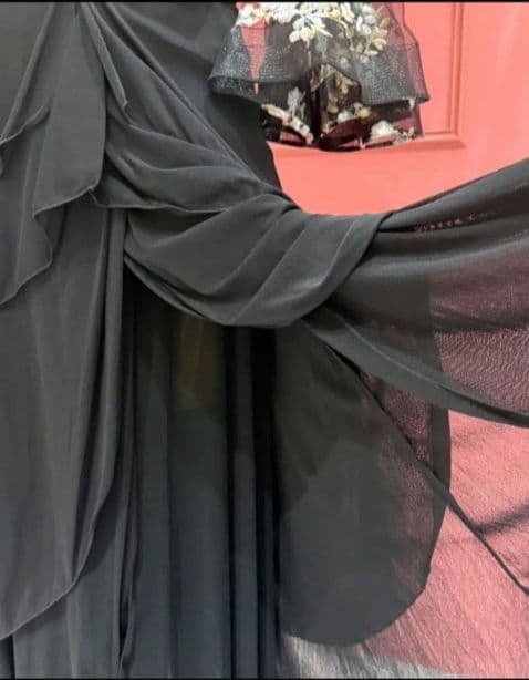 gentil新品未使用タグ付社交ダンスフリルロングスカート 黒ジャンティ