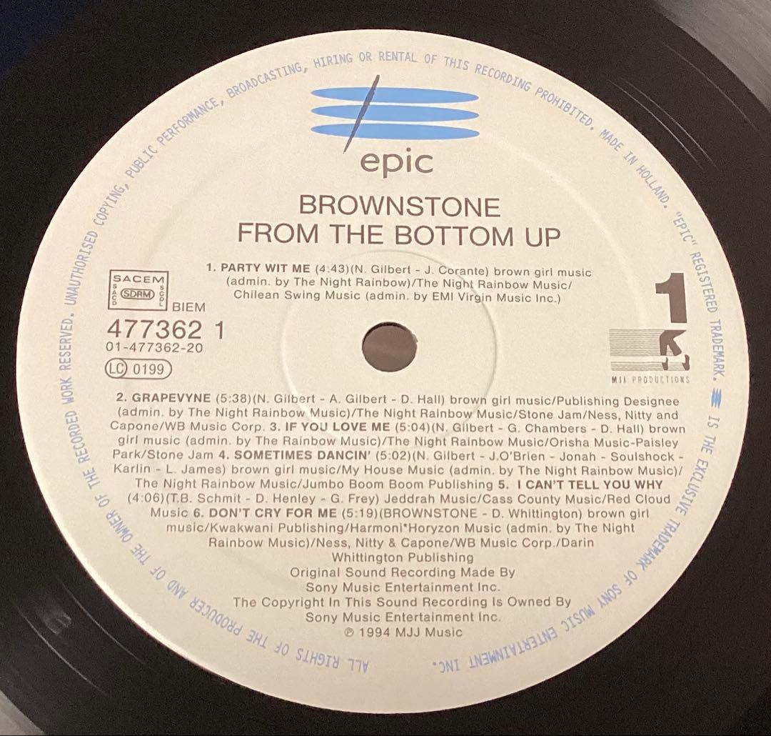 FROM THE BOTTOM UP BROWNSTONE EUオリジナル盤LP