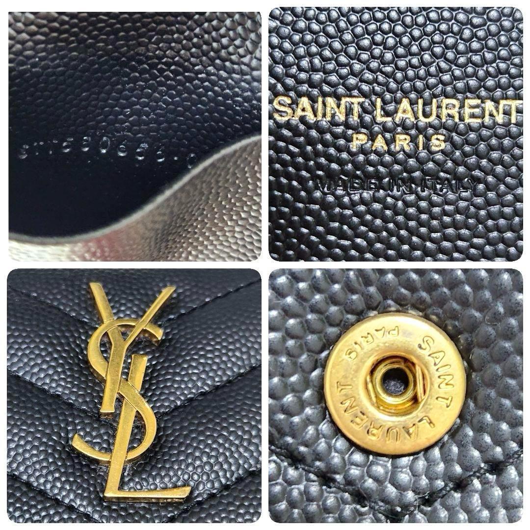 ✨極美品✨サンローラン　キーケース　6連　カサンドラ　キャビアスキン　ブラック