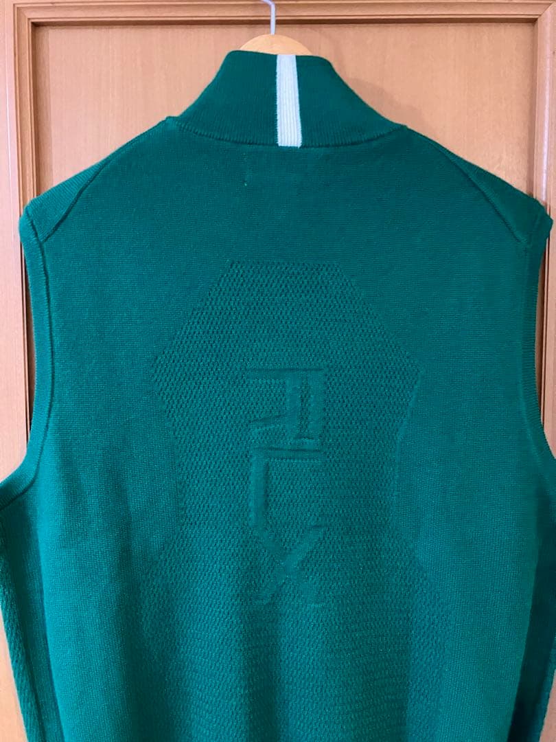 新品 RLX ゴルフ フルジップ セーター ベスト M ラルフローレン グリーン