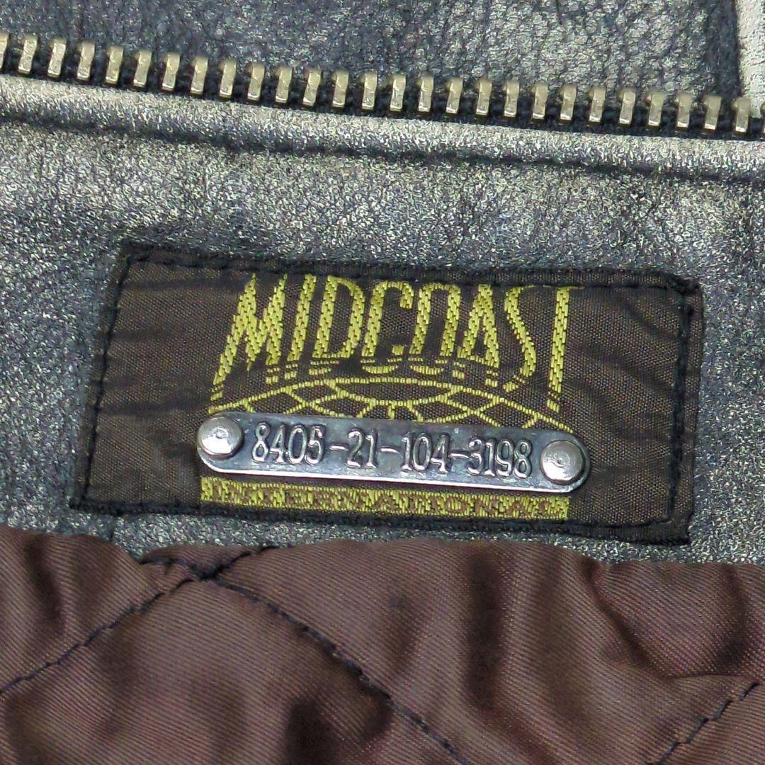 レザー ジャケット ブルゾン 牛革 キルティング MIDCOAST ブラック M