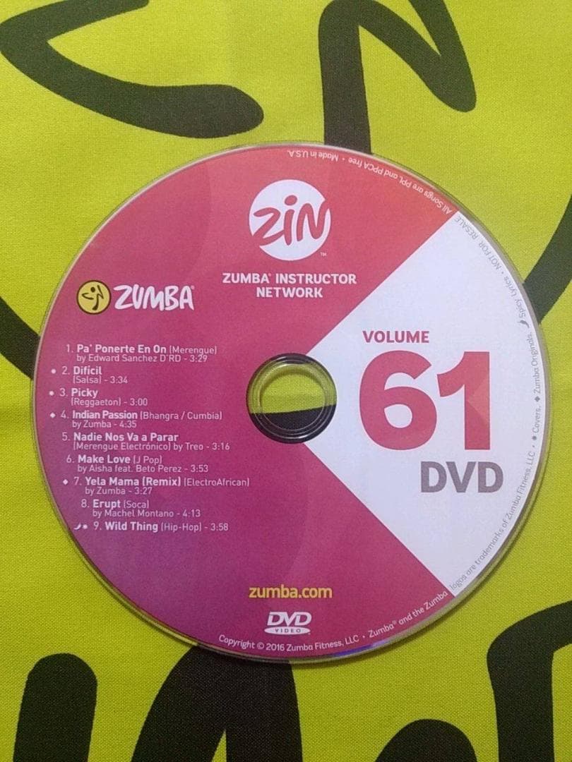 ZUMBA　ズンバ　 CD ＆ DVD 20枚セット　ZIN61 ～ ZIN70
