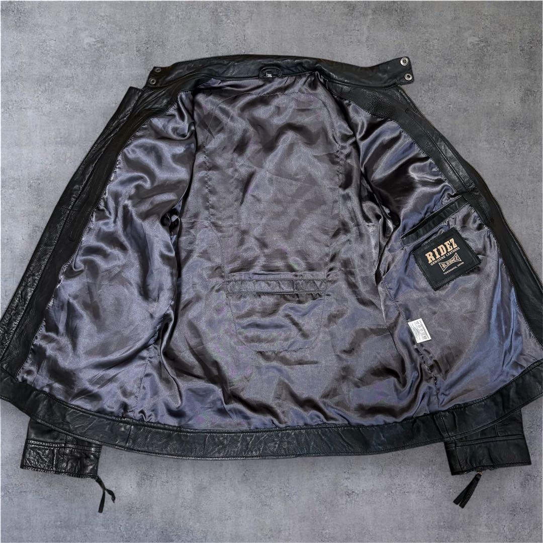 【希少】RIDEZ ライズ レザージャケット　羊革　シープスキン　3XL