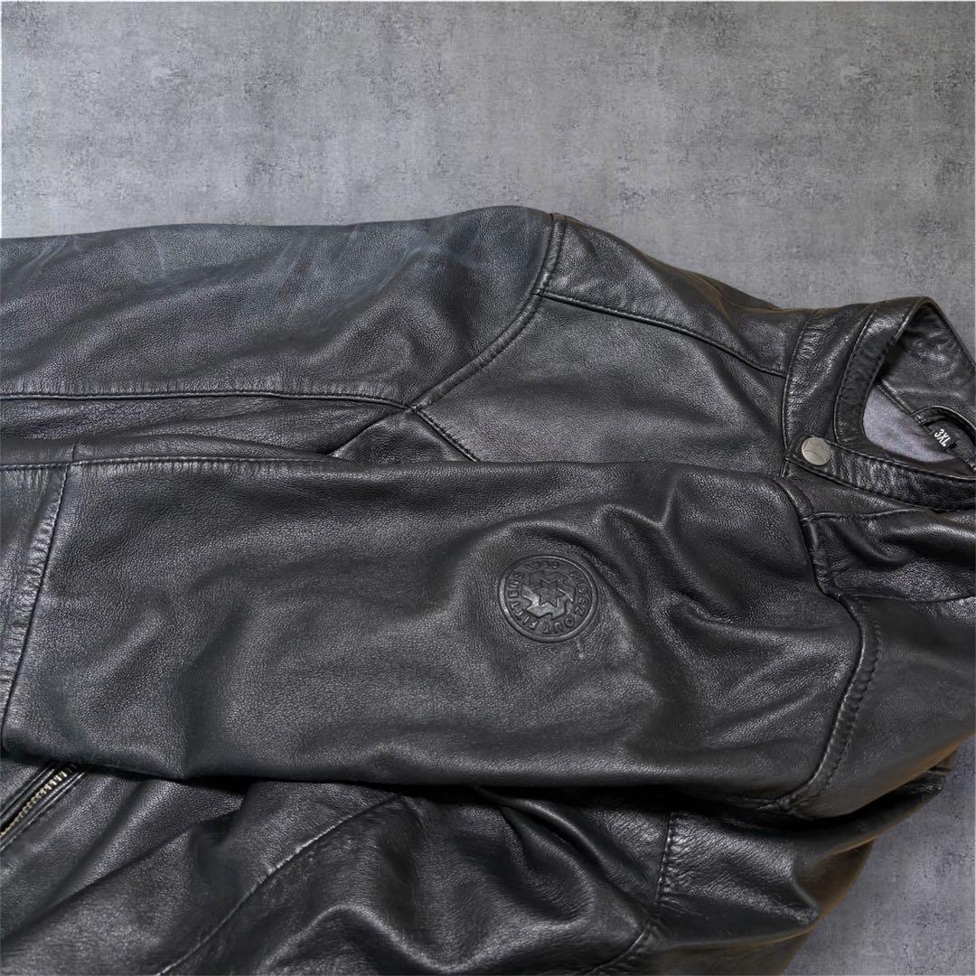 【希少】RIDEZ ライズ レザージャケット　羊革　シープスキン　3XL