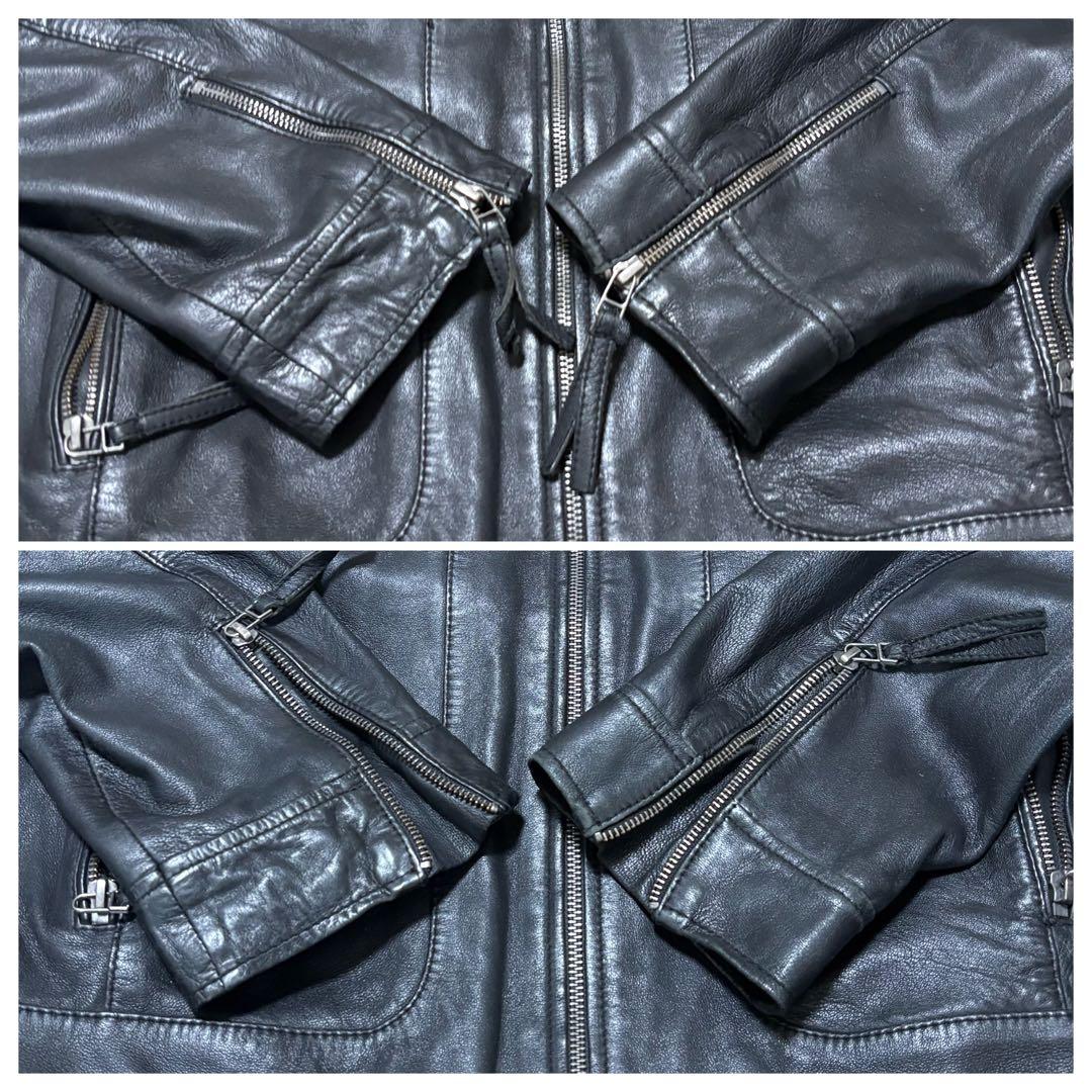 【希少】RIDEZ ライズ レザージャケット　羊革　シープスキン　3XL