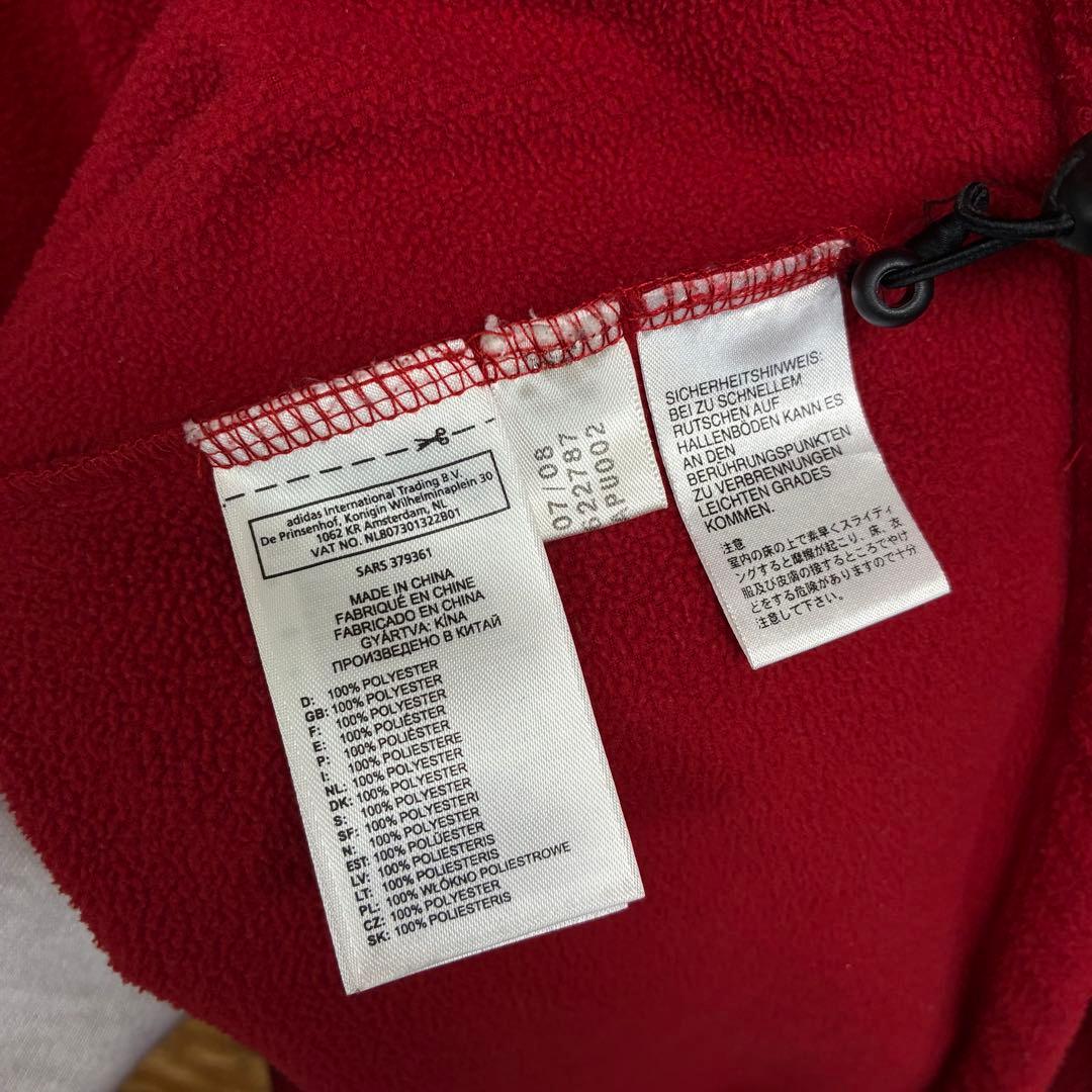 ★adidas★ドイツ代表★フリース★刺繍ロゴ★M相当★赤×黒×白★